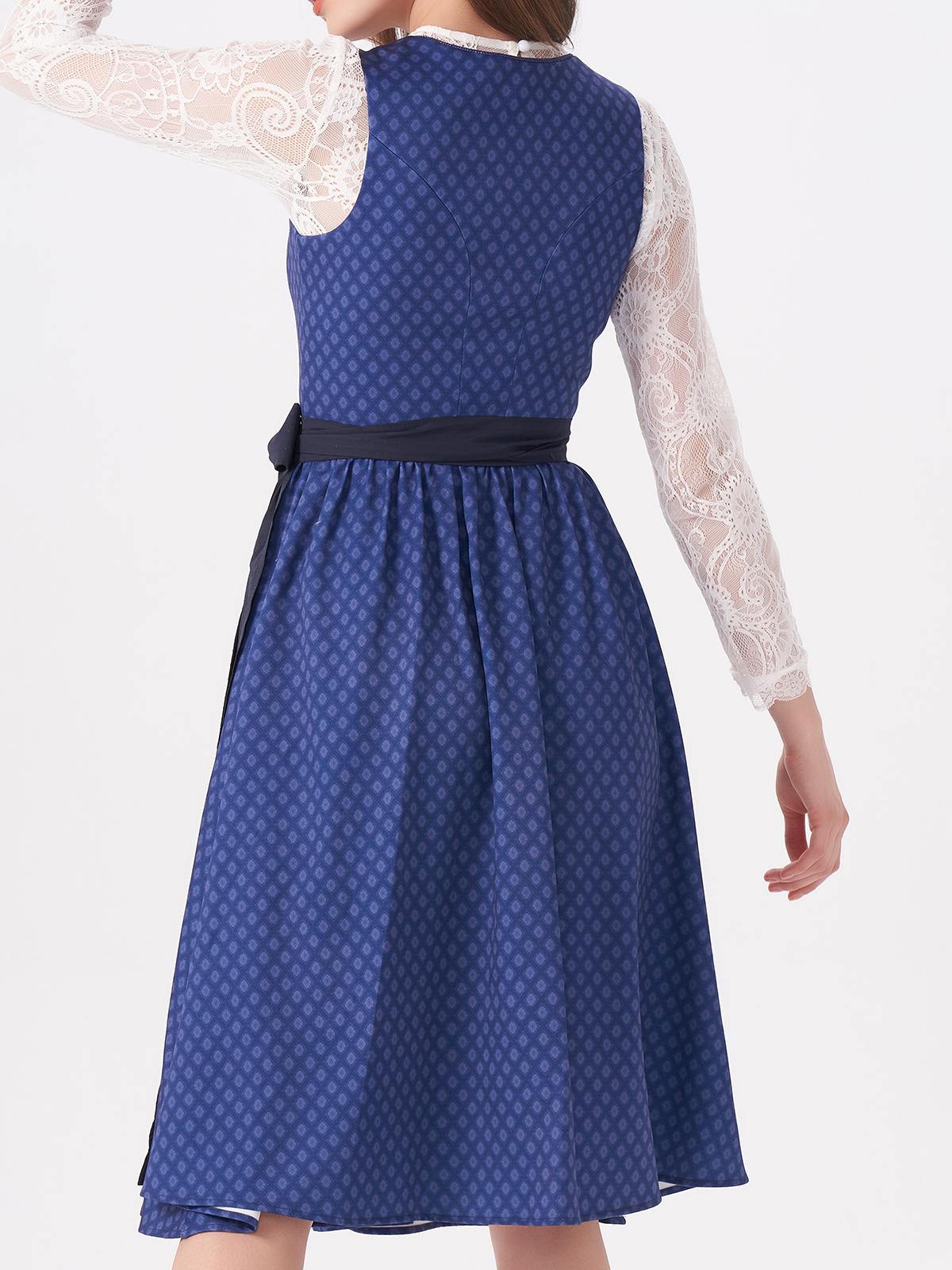 Grünes Dirndl Damen mit blumigen Details